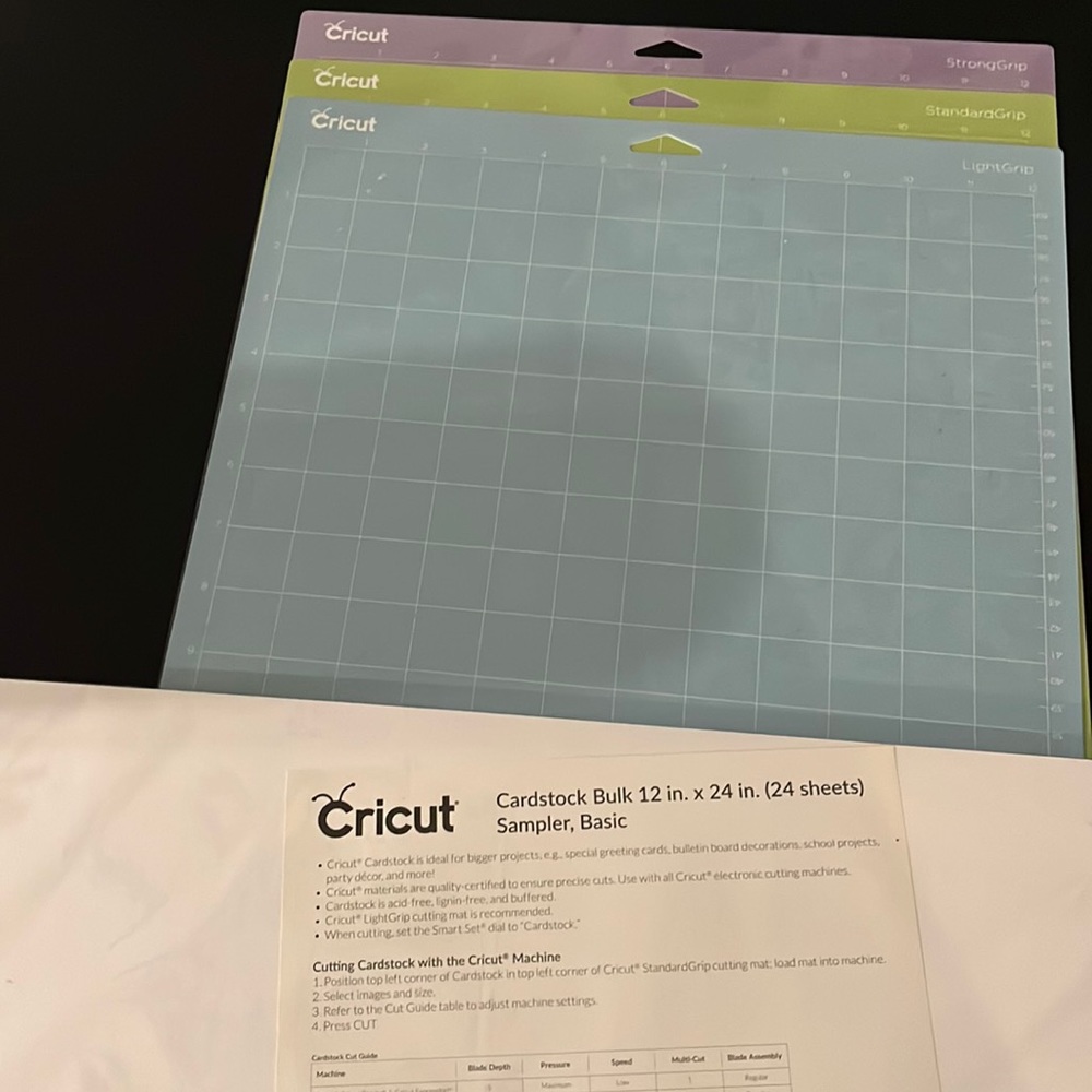 12” x 24” Cricut Mats and Cardstock